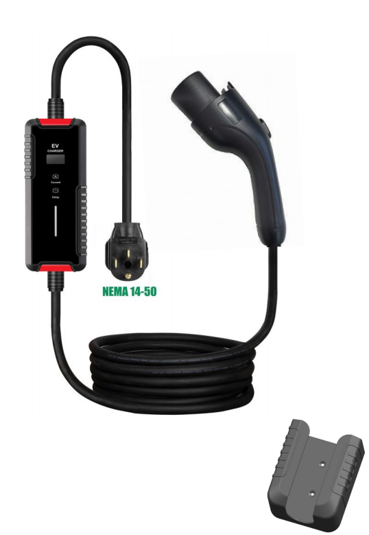 [EV-AUX-096-6-32A] Portable EV charger, 0.96-inch LCD, 6 - 32 A, Wi-Fi/Bluetooth