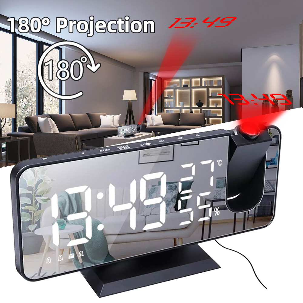 LED Digital Alarm Clock : Black