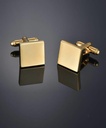 Men Geometric Decor Cufflinks - yellow gold/ one size