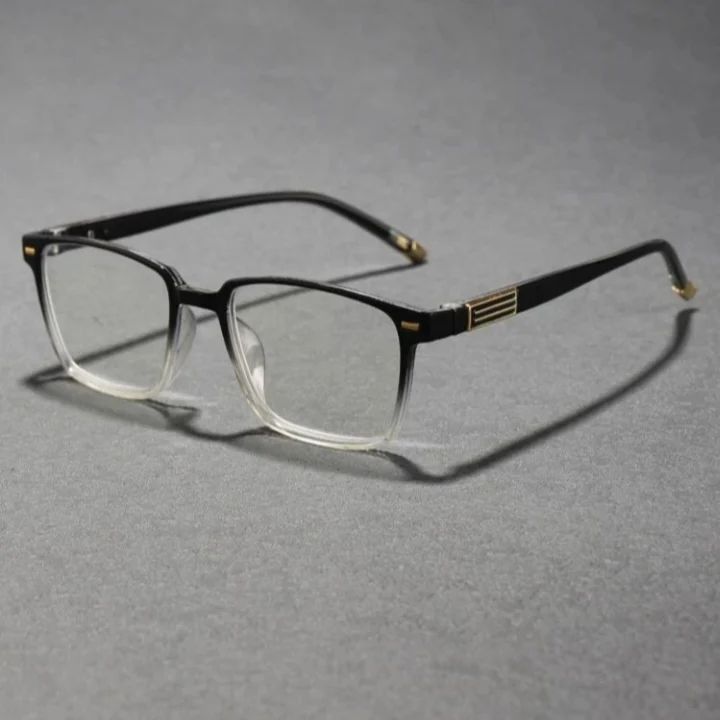 Men Square Frame Anti-Blue Light Eyeglasses - Multicolor