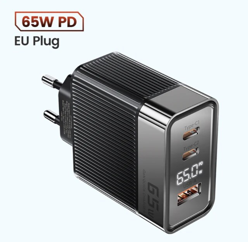 Toocki PD 65W GaN Fast Charger Type C, USB A