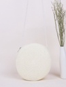 Mini Minimalist Straw Bag - White