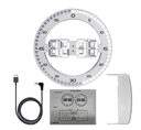 LED Wall Clock Silent Alarm with Calendar - White and White