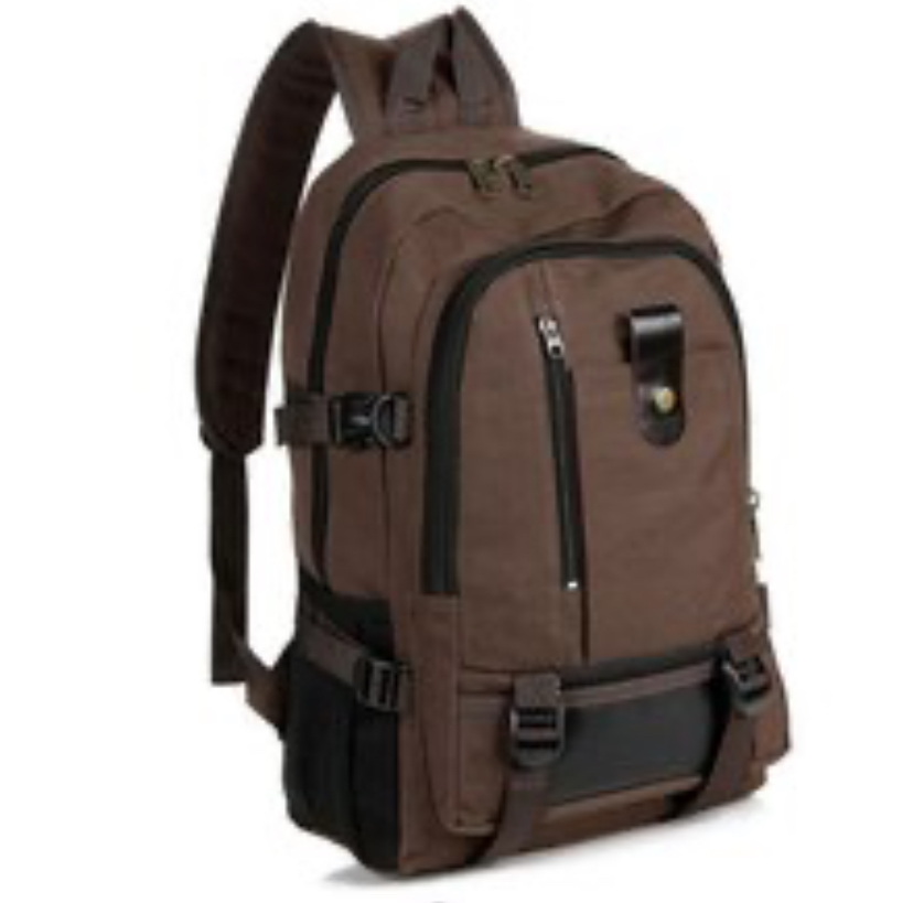 Travel Backpack Men: Brown 44x28x16cm