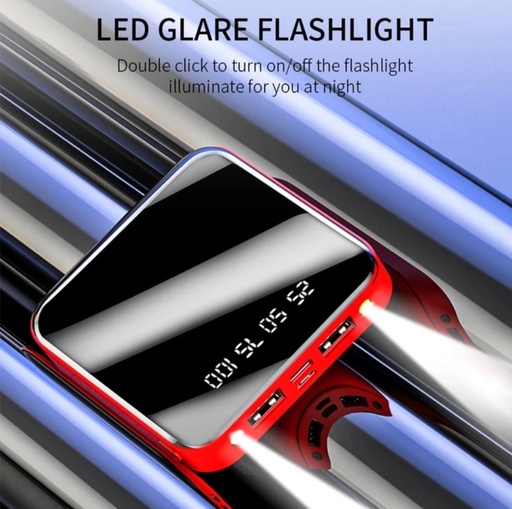 Power Bank 20000mAh Portable LED Mirror Back