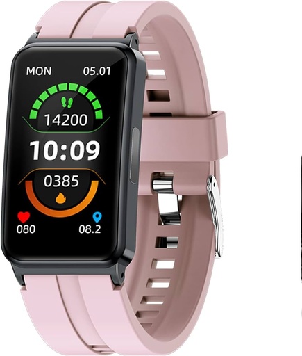 New Blood Sugar Smartwatch ECG Non-invasive - pink