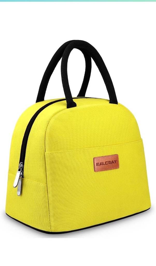 BALORAY Insulated Lunch Tote Bag Lemon Yellow AIS Vending